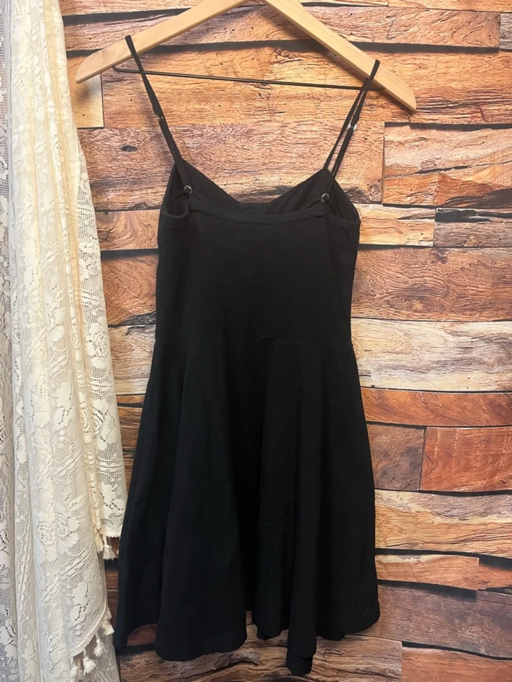 Aeropostale Black Mini Skater Dress with Spaghetti Straps (195) - Picture 7 of 13